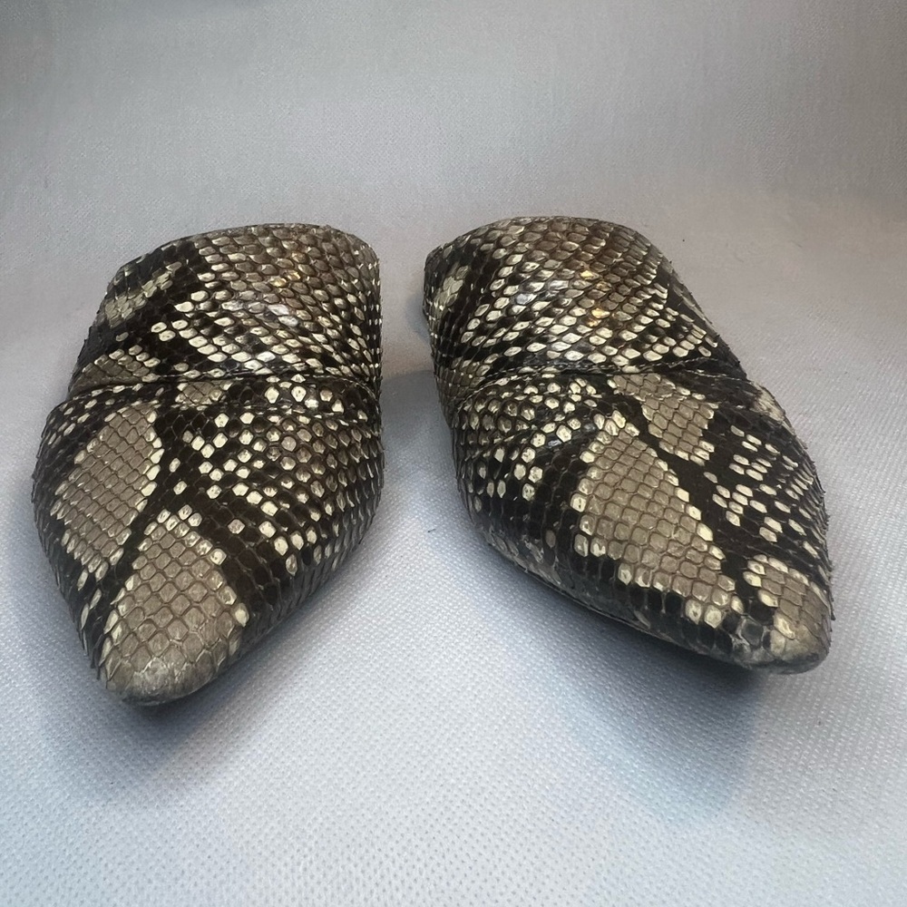 Alexandre Birman Python Snakeskin Pointed Toe Mul… - image 3